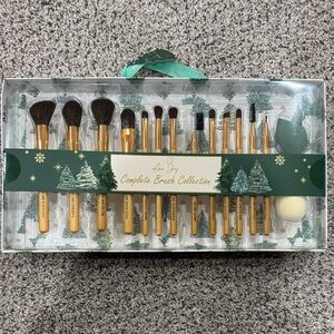 Makeup Brush Collection with Gold Handles